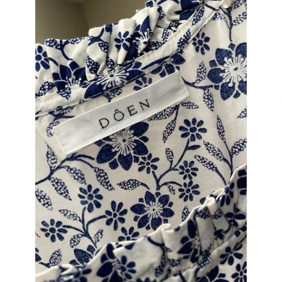 DOEN SIMONETTA DRESS SIZE MEDIUM ORGANIC COTTON Cottagecore Meadow Maxi - Picture 5 of 15